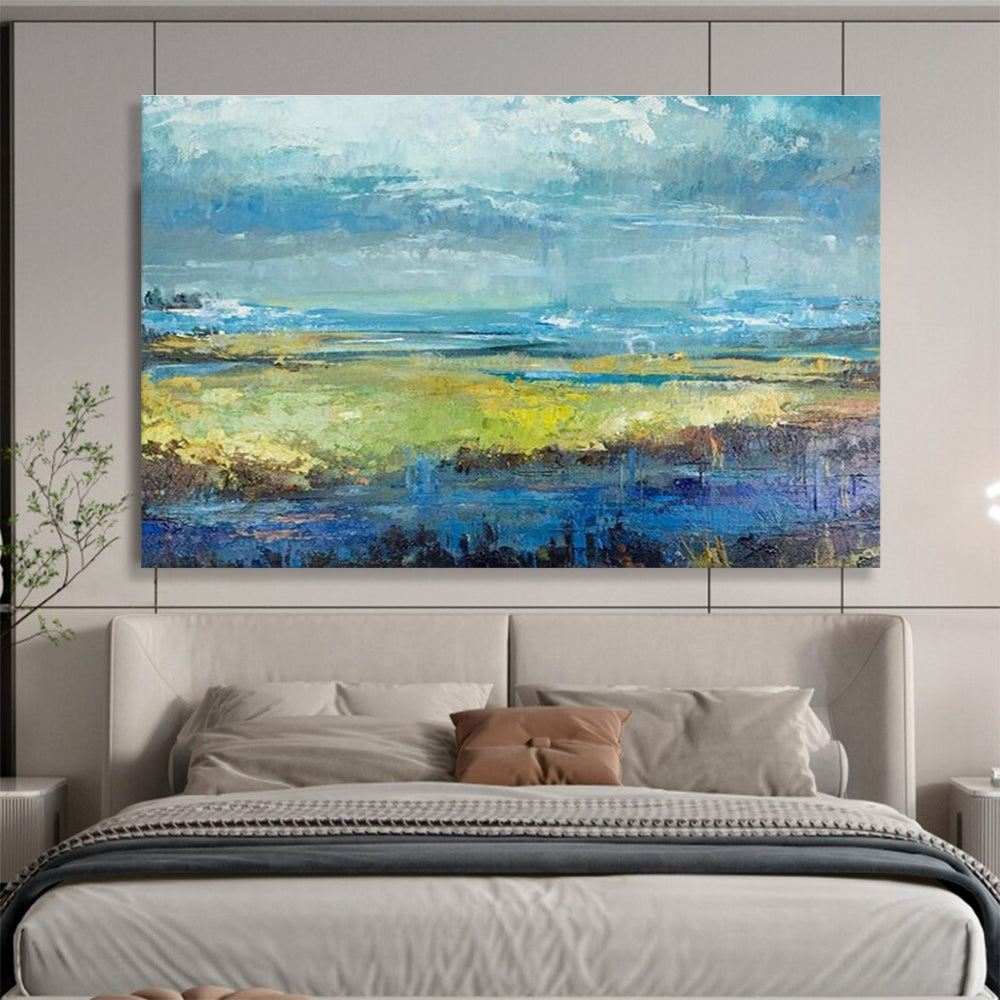 Abstract Landscape Art for Eco - Friendly Resort Lobbies DLZ2574