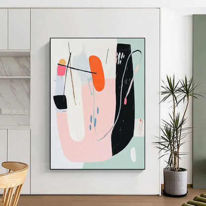 Pastel Abstract Composition for Feminine - Inspired Bedroom & Whimsical Boutique STSC614