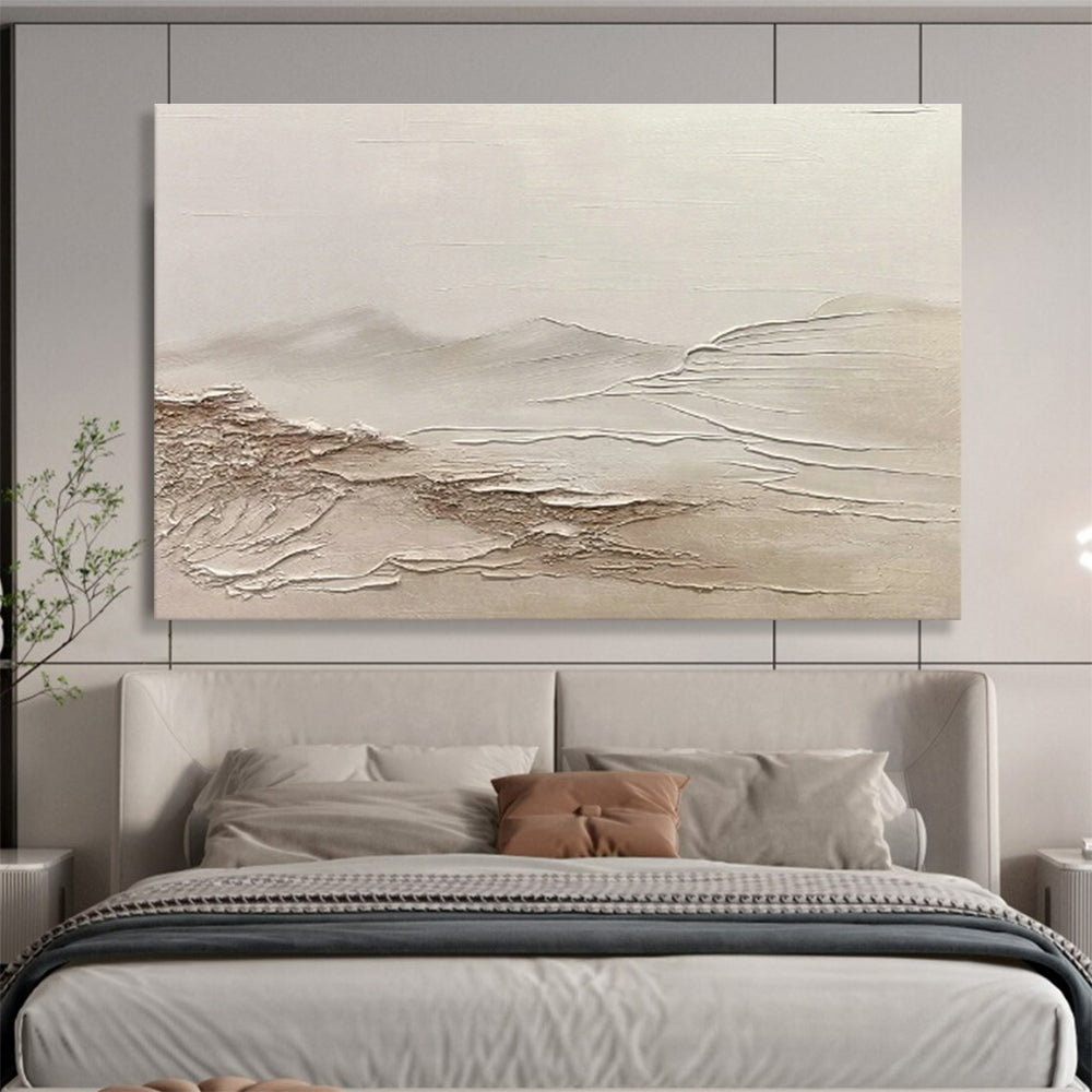 Beige Mountain Relief Art for Neutral - Toned Hallway DLZ2849