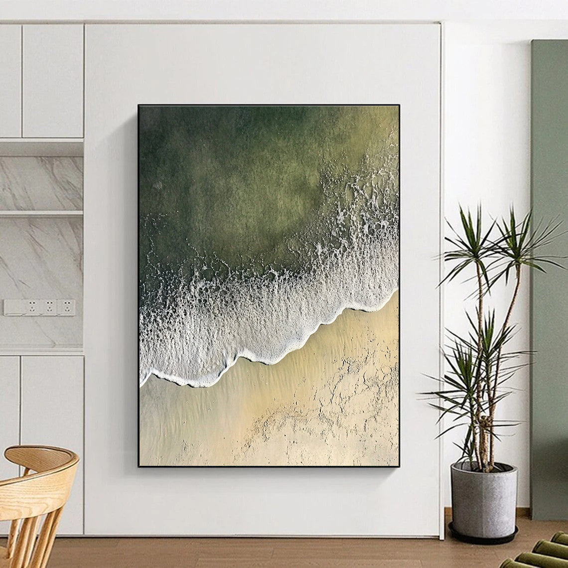 Aerial Beach View Art for Coastal Resort Lobby & Relaxing Home Bedroom STSC1431