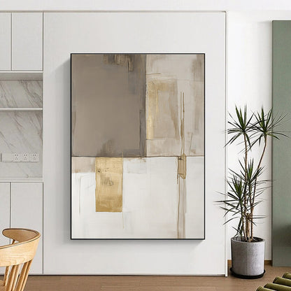 Beige and Gold Minimalist for Contemporary Art Space & Elegant Home Office STSC245