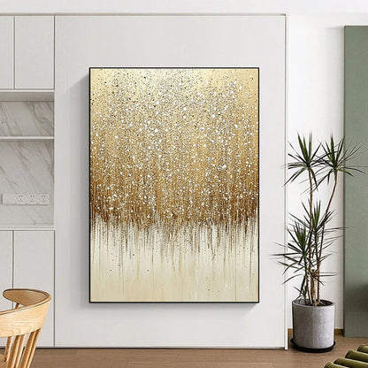 Luxurious Golden Drizzle Art for Ballroom & Home Gallery STSC681