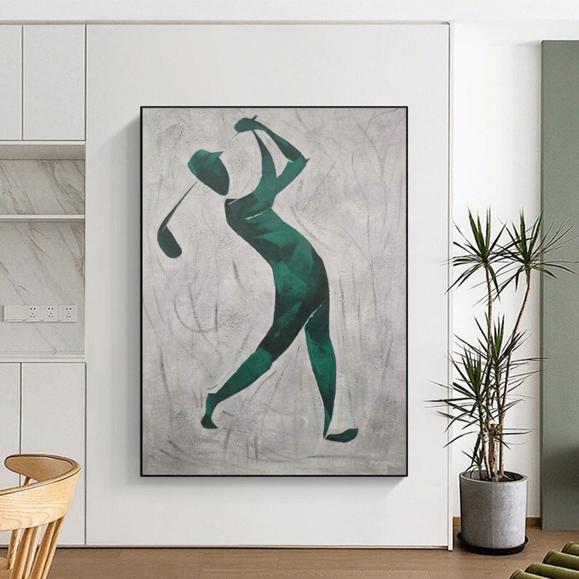 Golf Swing Silhouette Art for Sports - Themed Bar & Golf Club Lounge DLZ2261