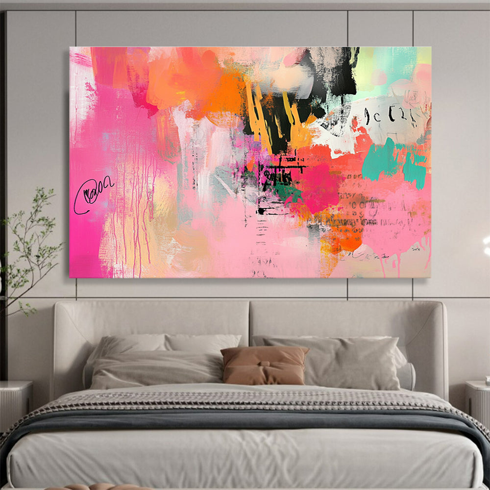 Pink Abstract Fusion Art for Chic Boutique & Trendy Art Gallery SC309