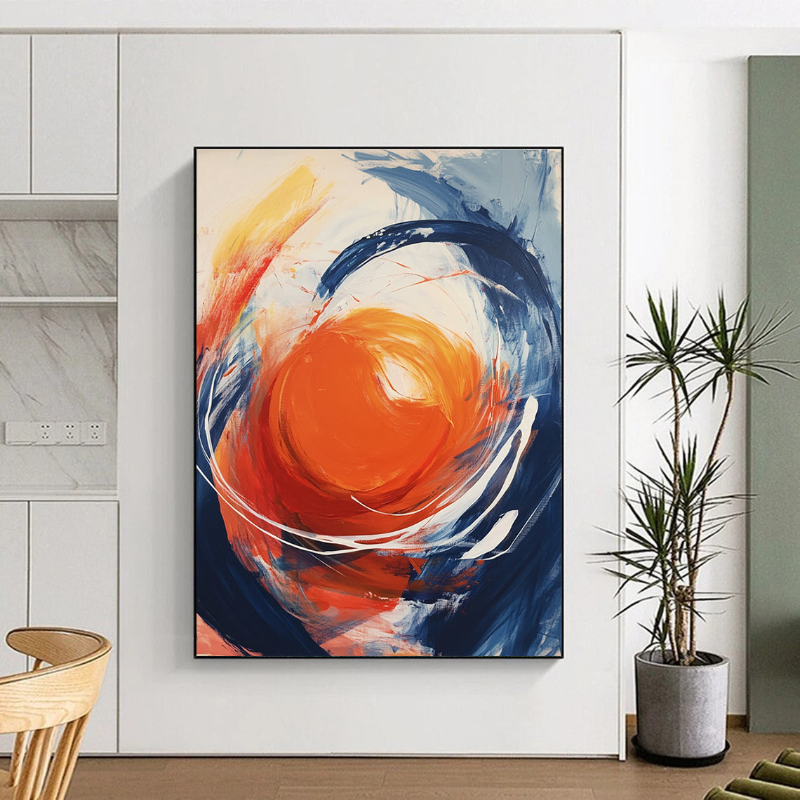 Dynamic Circular Abstract for Modern Living Room & Art - Centric Café STSC744