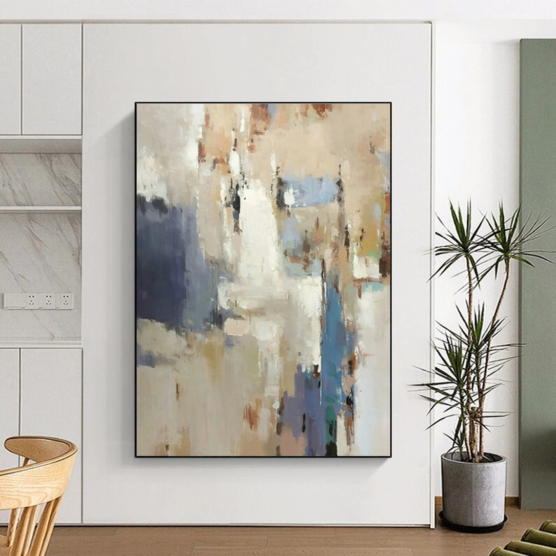 Soft - Toned Abstract Art for Living Room & Study DLZ0501