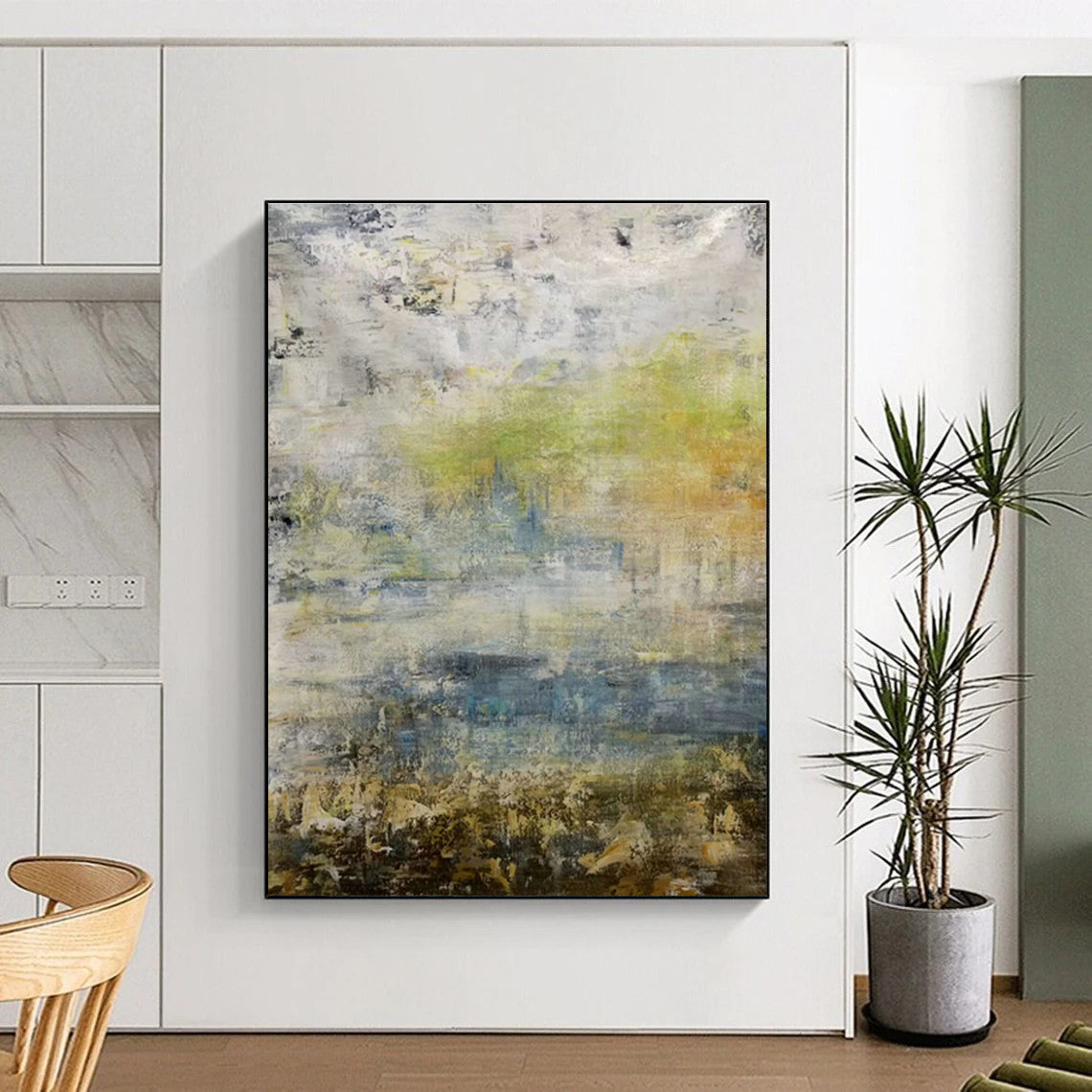 Multi - Color Textured Abstract Art for Art Gallery & Home Studio DLZ0571