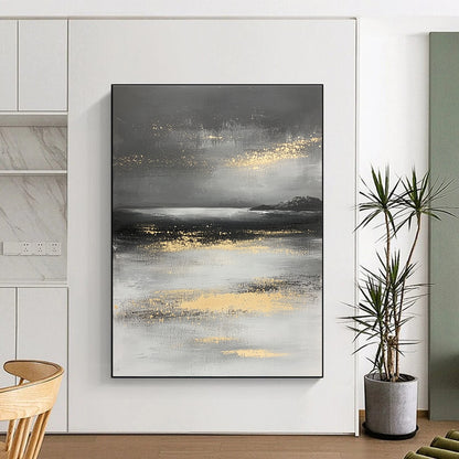 Sparkling Gold - Speckled Sea Art for Coastal Home & Bar STSC064