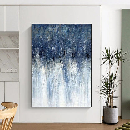 Blue Dripping Texture Art for Modern Art Bar & Coastal - Inspired Home DLZ2237