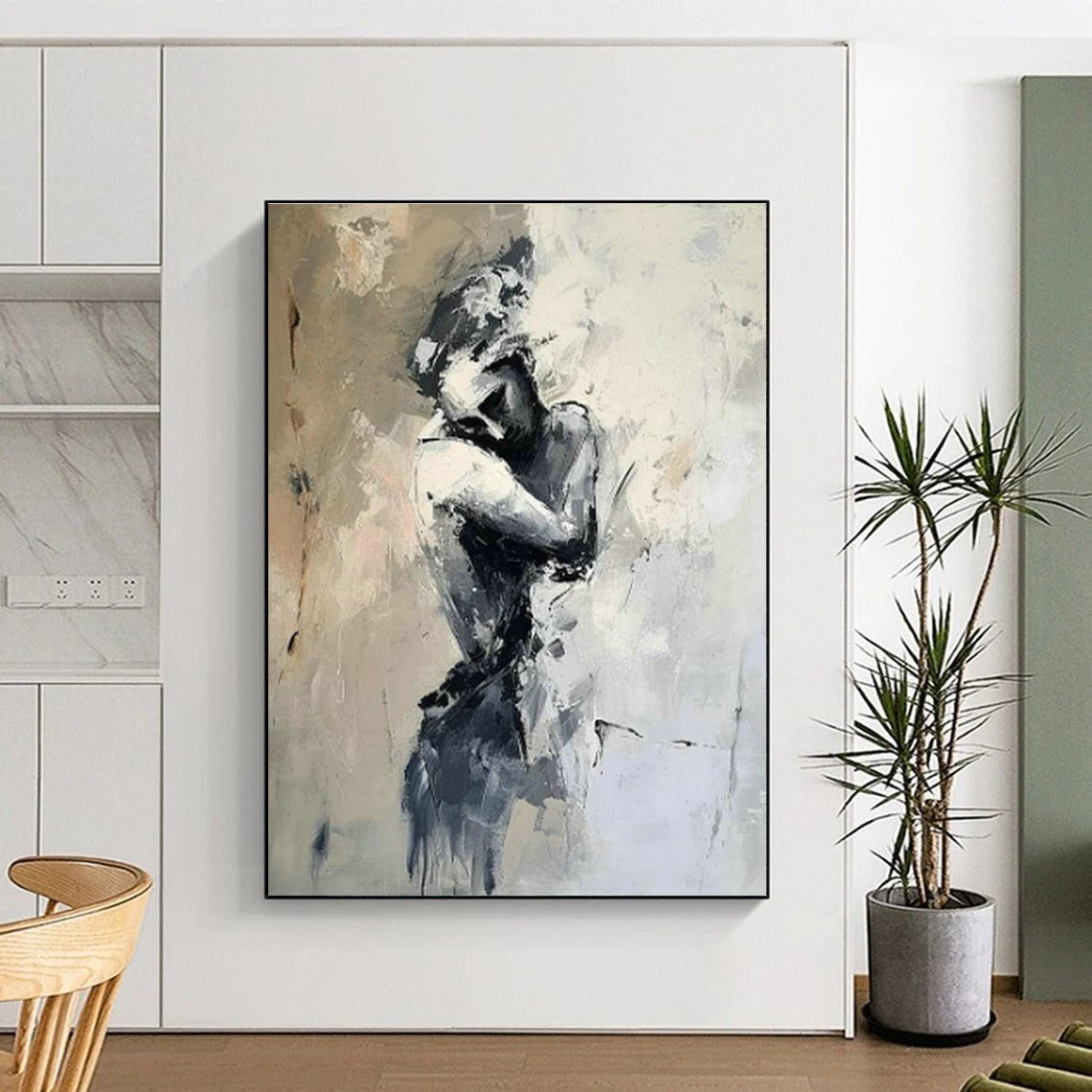 Solitary Figure Art for Modern Therapy Office Waiting Rooms DLZ0109