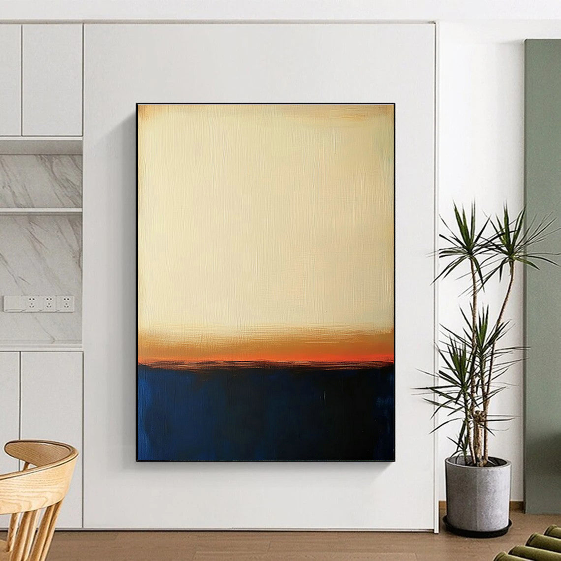 Yellow - Orange - Red Abstract Art for Living Room & Sunroom DLZ0457