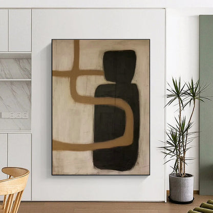 Brown - Black Abstract Art for Vintage Whiskey Bar & Industrial Home Den DLZ0849
