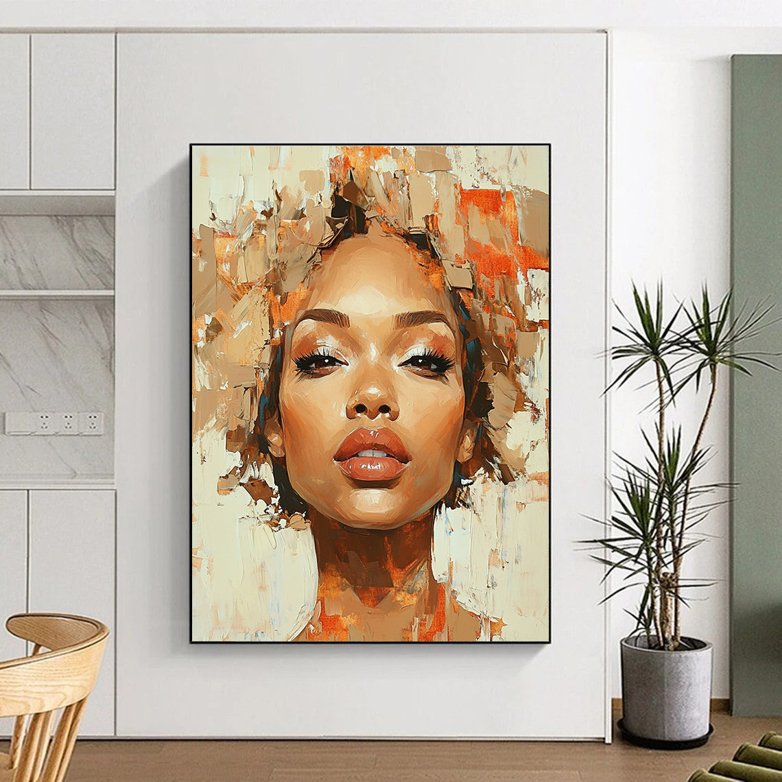 Portrait with Textured Background for Modern Bedroom & Art - Centric Boutique STSC862