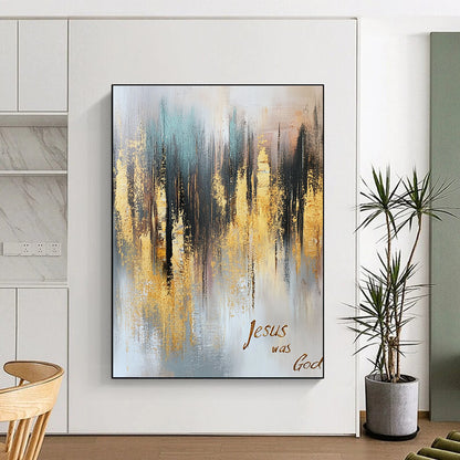 Gold - Accented Abstract Forest for Rustic - Chic Home Library & Spiritual Retreat Center STSC166