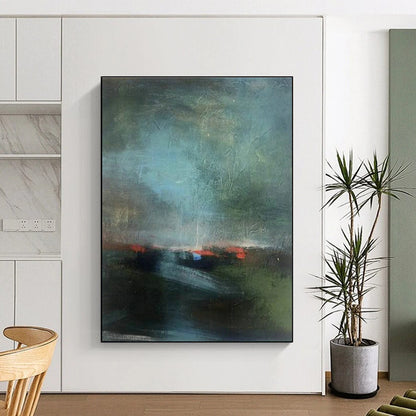 Abstract Landscape Art for Contemporary Office Lounge & Art - Themed Hotel Room DLZ1415