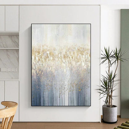 Golden - White Forest Abstract for Nordic - Style Living Room & Luxury Spa Retreat DLZ0930