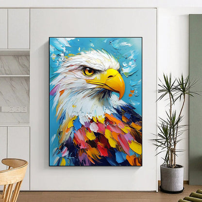 Colorful Eagle Portrait for Patriotic Office & Wildlife - Themed Bar STSC1285