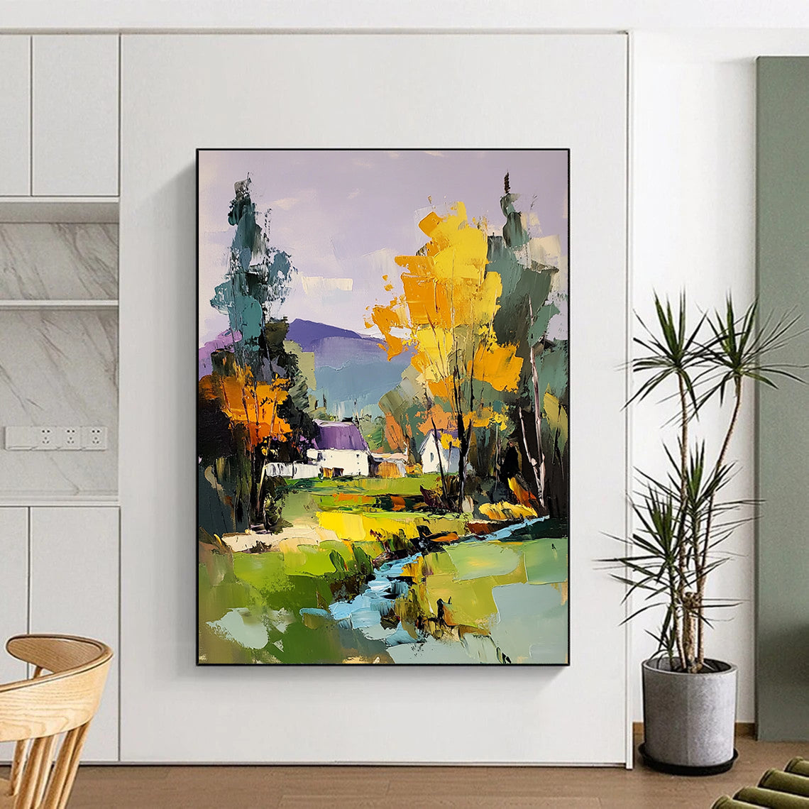 Green - Pink Abstract Shapes Art for Fashion Design Studio & Art - Centric Retail Store STSC1308