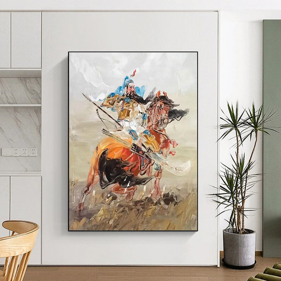 Asian - Inspired Warrior Art for Cultural Center & Traditional Restaurant DLZ2290