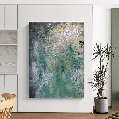 Textured Teal - Gray Abstract for Industrial Loft & Art Gallery Pop - Up DLZ0904