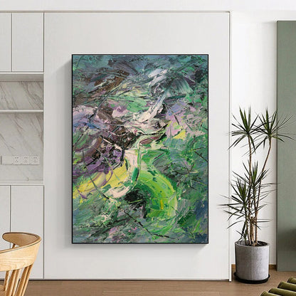 Colorful Brushstroke Abstract Art for Living Room & Art Studio DLZ0543