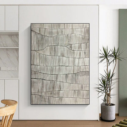 Gray Wave - Line Art for Minimalist Gallery & Corporate Waiting Room DLZ1049