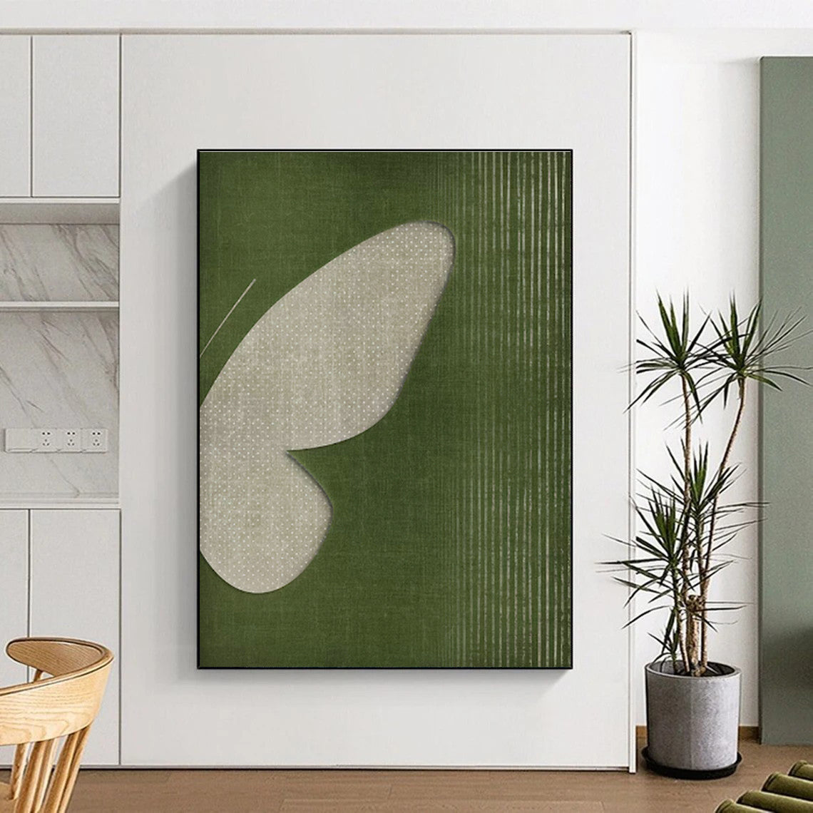 Minimalist Butterfly Art for Japandi Bedroom & Minimalist Retail Display DLZ1377