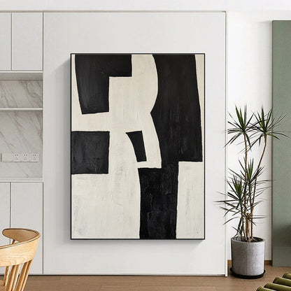 Black and White Geometric Abstract for Minimalist Studio & Modern Office STSC389