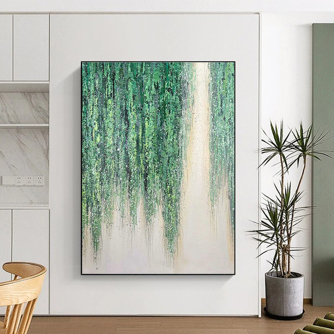 Green Hanging Vines Art for Botanical Garden Café & Nature - Loving Home DLZ2206