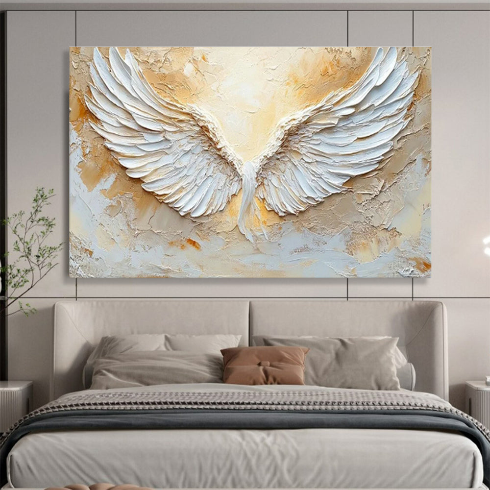3D White Wings Art for Inspirational Home Office DLZ2839
