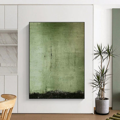 Green Textured Abstract Art for Eco - Friendly Home Offices DLZ0247