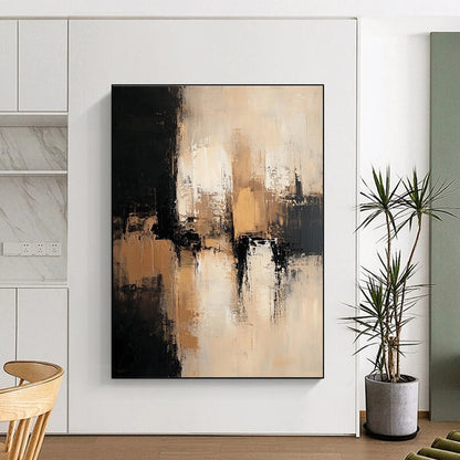 Gold and Black Abstract Strokes for Luxury Hotel Room & Upscale Restaurant STSC775