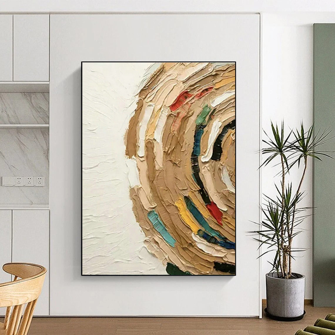 Colorful Textured Circle Art for Art Studio Classroom & Eclectic Coffeehouse DLZ1508