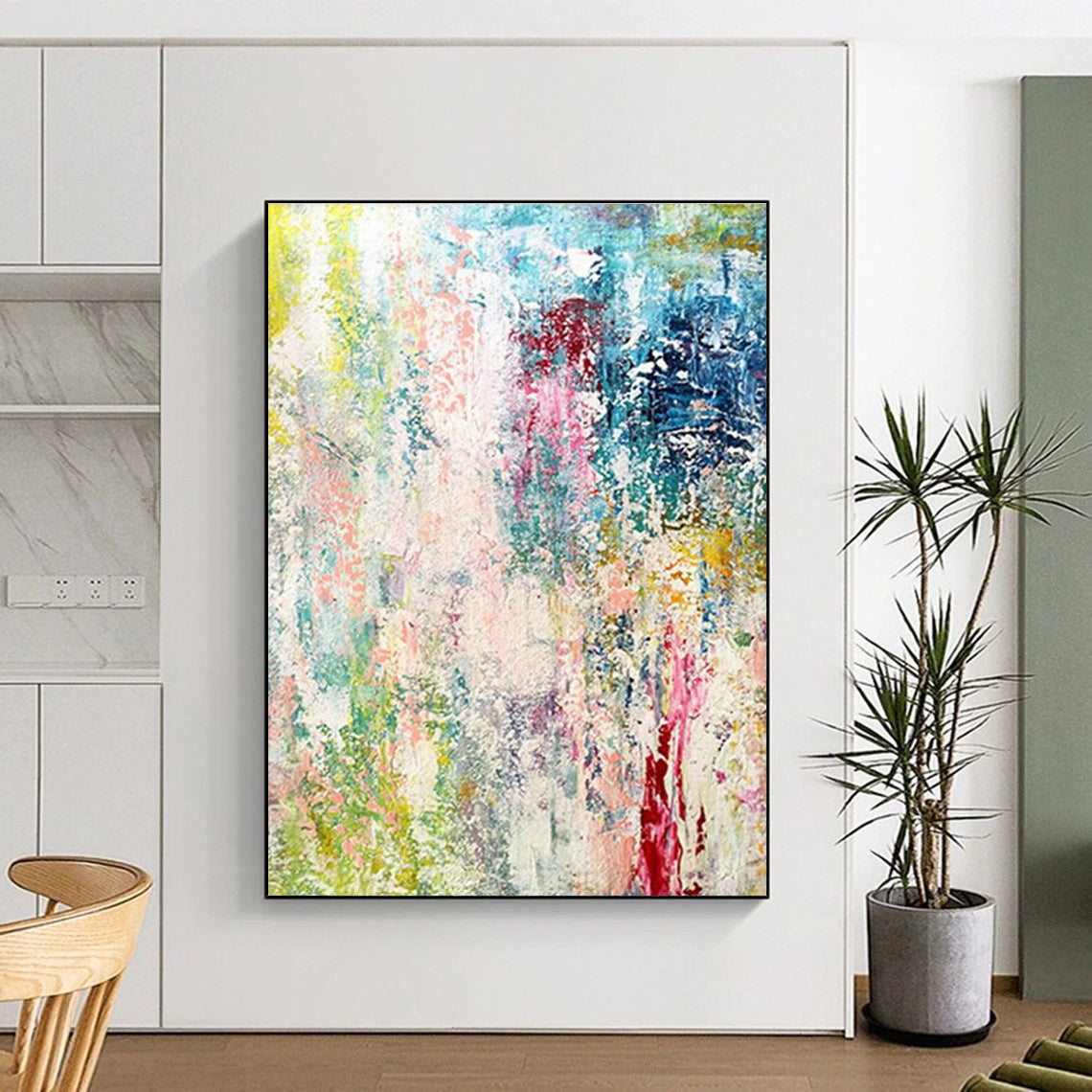 Colorful Pointillism Abstract Art for Art Gallery Exhibition Spaces DLZ0042
