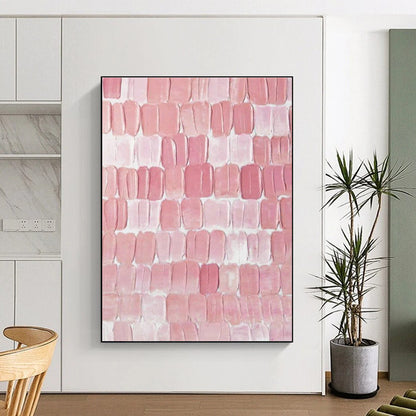 Pink Textured Art for Girly Home Bedroom Vanity Areas DLZ0274