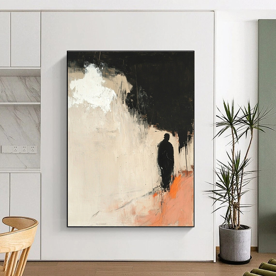 Silhouette in Abstract Landscape for Thoughtful Library & Art - Inspired Home STSC247