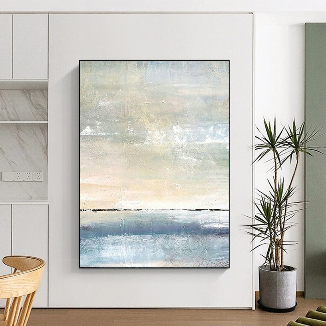 Soft - Colored Seaside Abstract for Relaxing Bathroom & Coastal - Style Balcony DLZ0868