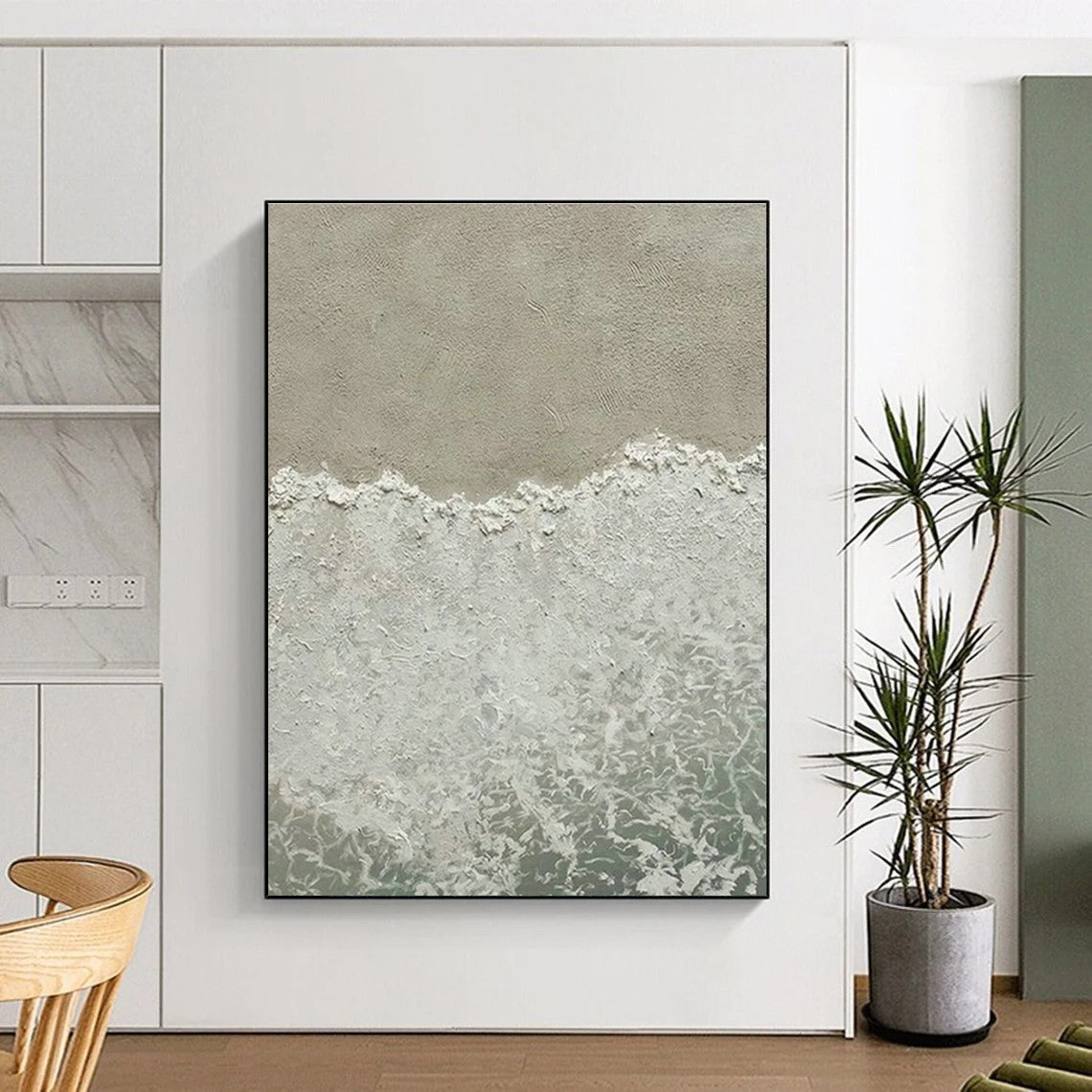 Beach Wave Abstract Art for Beach House & Home Sunroom DLZ1134