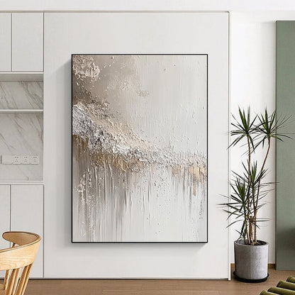 Textured White and Beige Abstract for Minimalist Home & Spa Retreat STSC843
