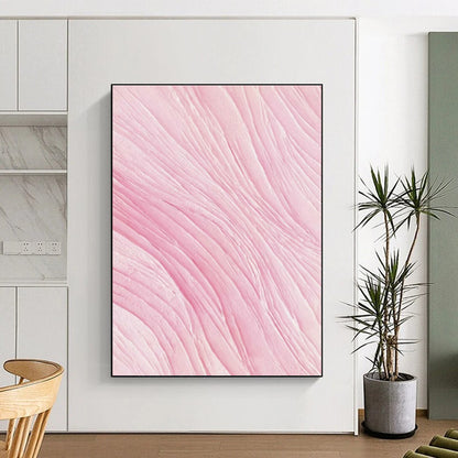 Pink Wavy Abstract Art for Bedroom & Beauty Salon DLZ0591