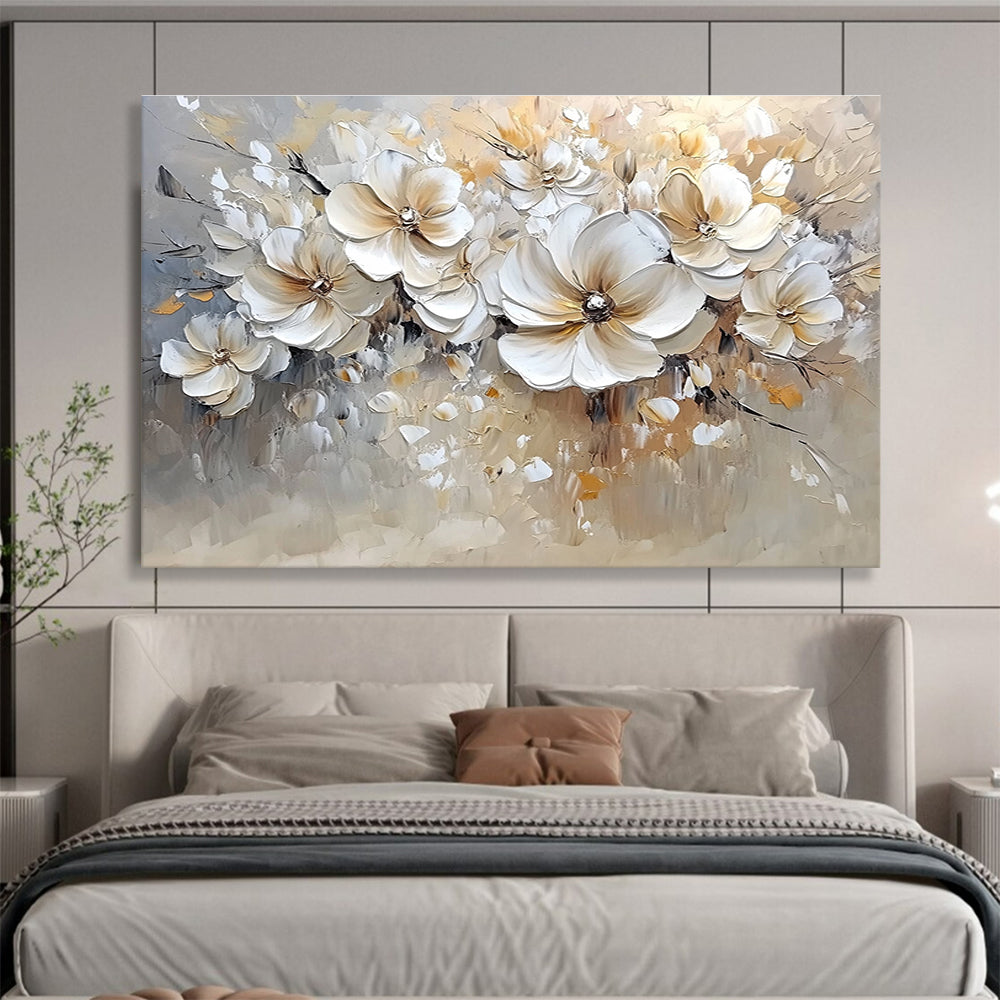 Cream - Colored Floral Bouquet Art for Wedding Venue & Elegant Living Room SC001