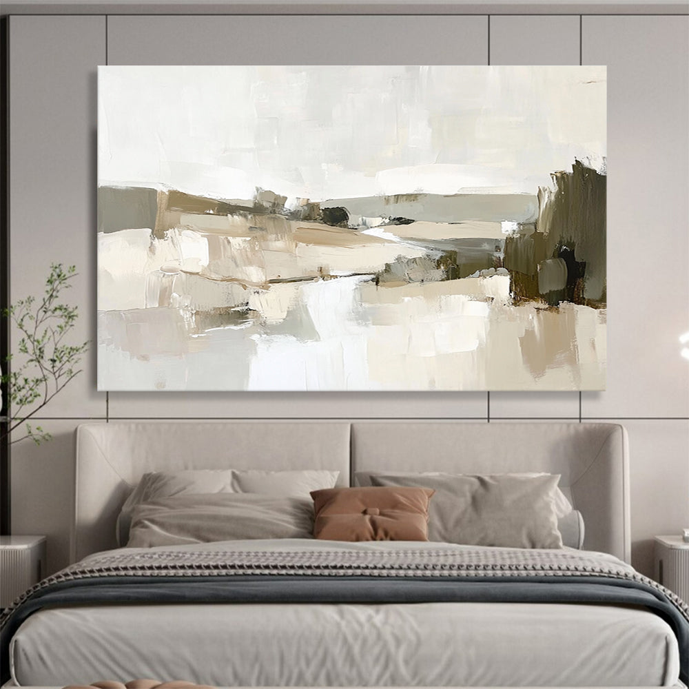 Neutral Tones Landscape Art for Scandinavian Home & Minimalist Office SC128