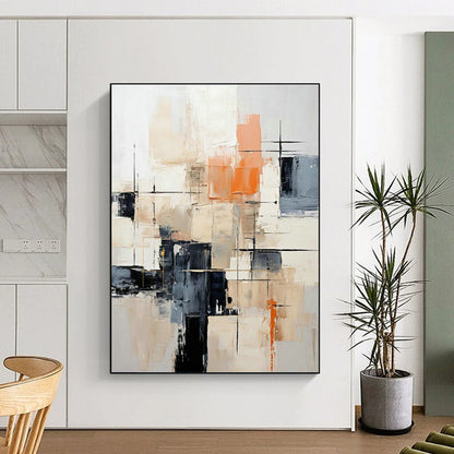 Modern Geometric Abstract Art for Corporate Office Reception Walls DLZ0269
