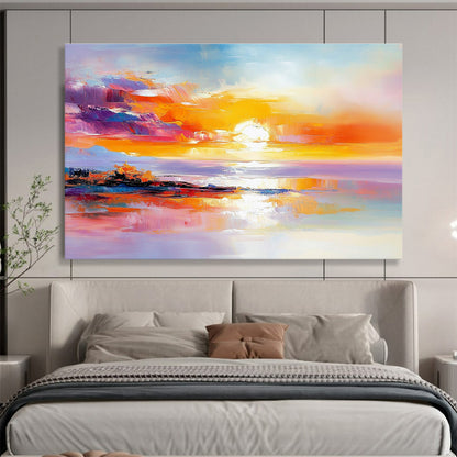 Colorful Sunset Abstract Art for Modern Art Gallery & Rooftop Bar SC422