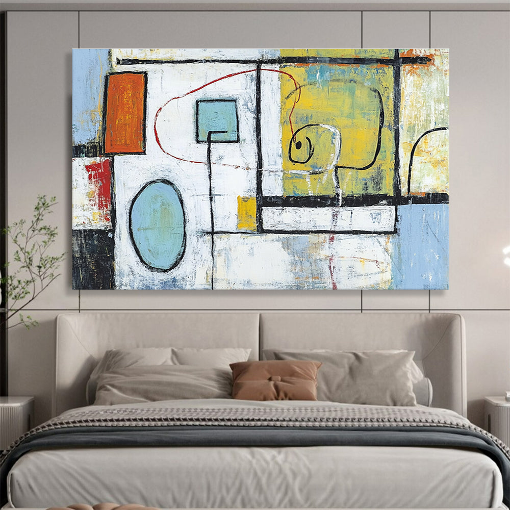 Abstract Geometric Composition Art for Creative Studio & Modern Office Lounge SC194