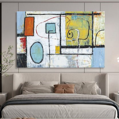 Abstract Geometric Composition Art for Creative Studio & Modern Office Lounge SC194