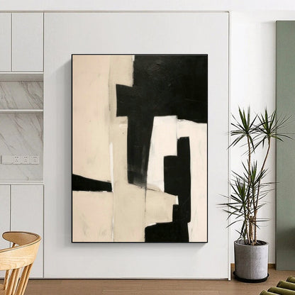 Black - White Geometric Abstract Art for Modern Art Institute & Architectural Firm DLZ1935