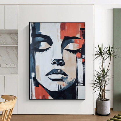 Abstract Face with Geometric Background for Contemporary Art Gallery & Stylish Beauty Salon STSC991