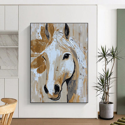 Textured Horse Head Art for Equestrian Home & Bar STSC073