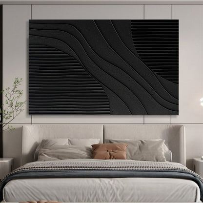 Black Wave - Texture Art for Sophisticated Dining Rooms DLZ2482